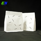 12oz Home Biodegradable Coffee Bag Flat Bottom Pouch Coffee Bag Box Bottom Pouch With Degrassing Valve