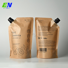 Eco Friendly 500ml Refill Kraft Paper Spout Pouch Liquid Packaging Pouch