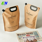 1L Eco Friendly Biodegradable Kraft Refill Spout Pouch Liquid Hand Soap Stand Up Bag
