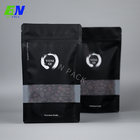 250g Matte Black Recyclable Bag biodegradable Window Food Bags