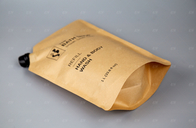 Kraft Paper Spout Pouch Bag Customized Size And Design For Juice Liquid Packaging