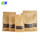 In Stock Flat Bottom Eco Friendly 100g 150g No Printing Stock Pouch With Front Window