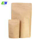 100% Biodegradable No Printing Stock Brown Kraft Paper Pouch Food Grade Packaging Bag