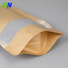 Kraft Paper Home Compostable Stand Up Pouch For Coffee Beans Or Powder Food Packaging