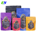 Full Color Printing Cannabis Pouches High Barrier Foiled With Child Resistant Zipper