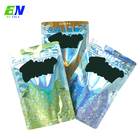 Child Resistant Zipper Holographic Mylar Bag With Digital Full Color Printing