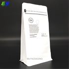250gr Matte White Square Bottom Custom Coffee Bag with Valve and Ziplock