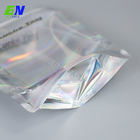 Transparent Holographic Resealable Smell Proof Food Small Ziplock Mylar Hologram Bag