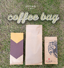 Flat Bottom Kraft Paper Bag Kraft Paper Packaging For Coffee Bean With Valve