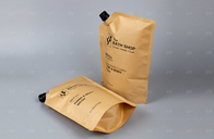 Custom printed kraft paper spout pouch recyclable coconut oil refill bag