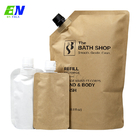 Handwash Shampoo Refill Spout Pouch Natural Kraft Paper Material