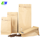 250g 500g 1kg 5lb Kraft Paper Coffee Bags Square Bottom Beans Packaging