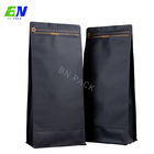 Black Kraft Paper Flat Bottom Pouch 250g Eco Friendly Coffee Pouch With Zip Lock