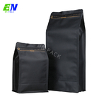Black Kraft Paper Flat Bottom Pouch 250g Eco Friendly Coffee Pouch with Zip Lock