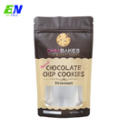 Custom Printing Plastic Stand Up Pouch With Window Stand Up Ziplock Cookies Packaging Bag