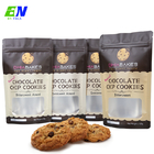 Custom Printing Plastic Stand Up Pouch With Window Stand Up Ziplock Cookies Packaging Bag