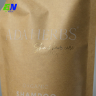 Hot Stamp Finish Kraft Paper Liquid Stand Up Pouch With Spout For Juice Shampoo Liqud Filling