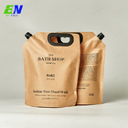 Eco-friendly Kraft Paper Spout Pouch Shampoo Refill Bag Liquid Packaging Pouches
