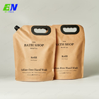 Eco - Friendly Kraft Paper Spout Pouch Shampoo Refill Bag Liquid Packaging Pouches