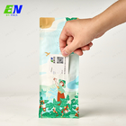 Customized  Plastic Smell Proof Coffee Bean Flat Bottom Bag With Poacket For Business Card