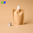 Comesitc Natural Brown Kraft Paper Liquid Spout Pouch 50ml 100ml Custom