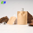 Comesitc Natural Brown Kraft Paper Liquid Spout Pouch 50ml 100ml Custom