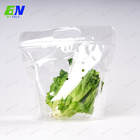 Fruits And Vegetables Packaging Bags Plastic Clear Eco Poly Bags With Vent Holes Custom Zipper Bags With Logo Printing