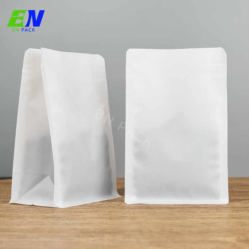 Custom Printing PE Material 100% Recyclable Bag Flat Bottom Coffee Bag With Valve