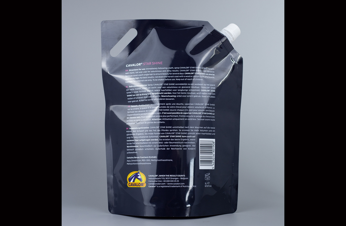 Leakage Proof Juice Spout Pouch Glossy Surface 15mm Cap Eu Approval