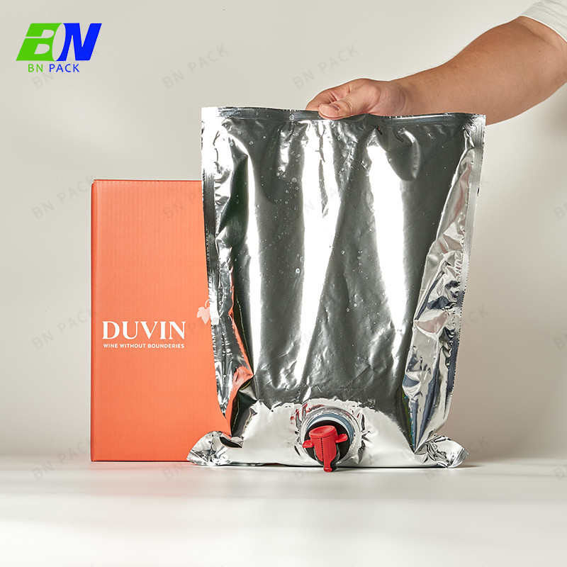Eco Friendly Wine Storage Bag in Box Packaging Custom Spout Pouch