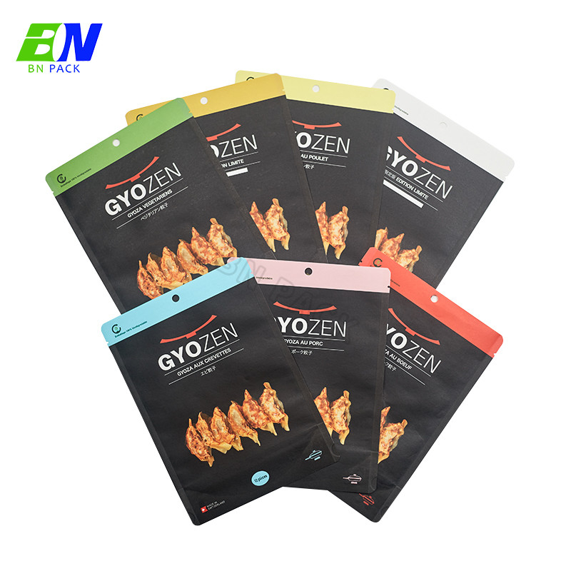 Digital Printing Stand Up Bags Kraft Paper Compostable Pouch For Food Packaging