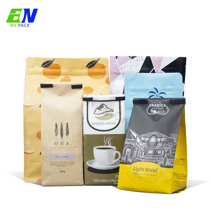 340g side gusset moisture proof coffee bean packaging bags coffee pouch