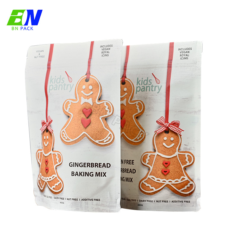 Eco Compostable Stand Up Pouch Ziplock Compostable Pouch Cookies Packaging Pouches