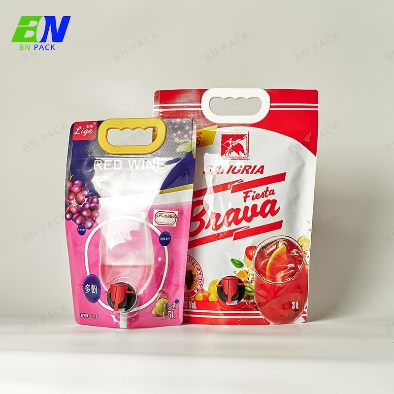 High Barrier Flexible BIB Bag In Box For Juice Storage And Transportation With Unique Spout