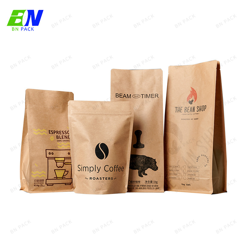 500g 250g 1kg Coffee Bean Packaging Bags Eco Friendly Packaging Customized
