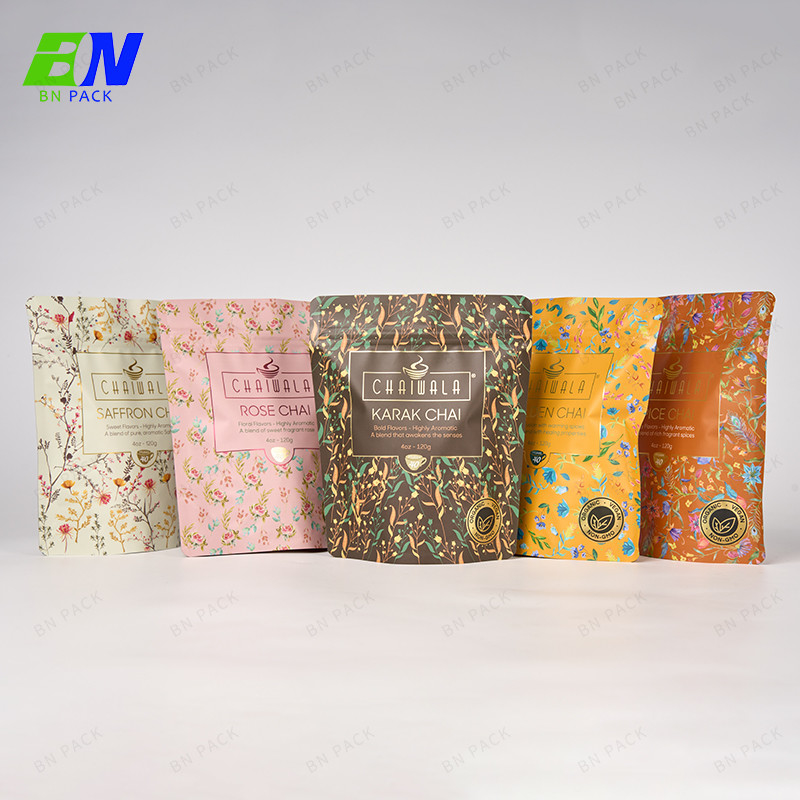 PCR Eco Friendly Recyclable Ziplock Stand Up Pouch Packaging Customize Printing Food Packaging