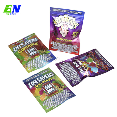 3.5g Heat Seal Holographic Mylar Bag Recyclable Weed Ziplock Bags